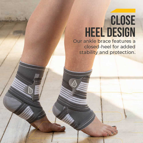 Ankle Supports 2 Pack - Adjustable Ankle Brace Compression Ankle