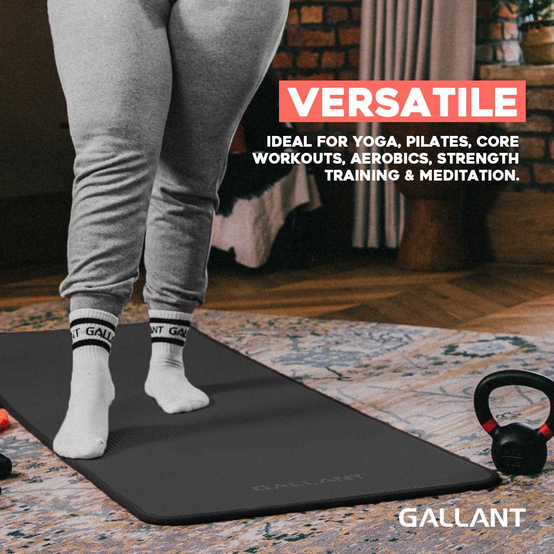 Gallant NBR Yoga Mat Non-Slip with Carry Handle Strap Versatile.