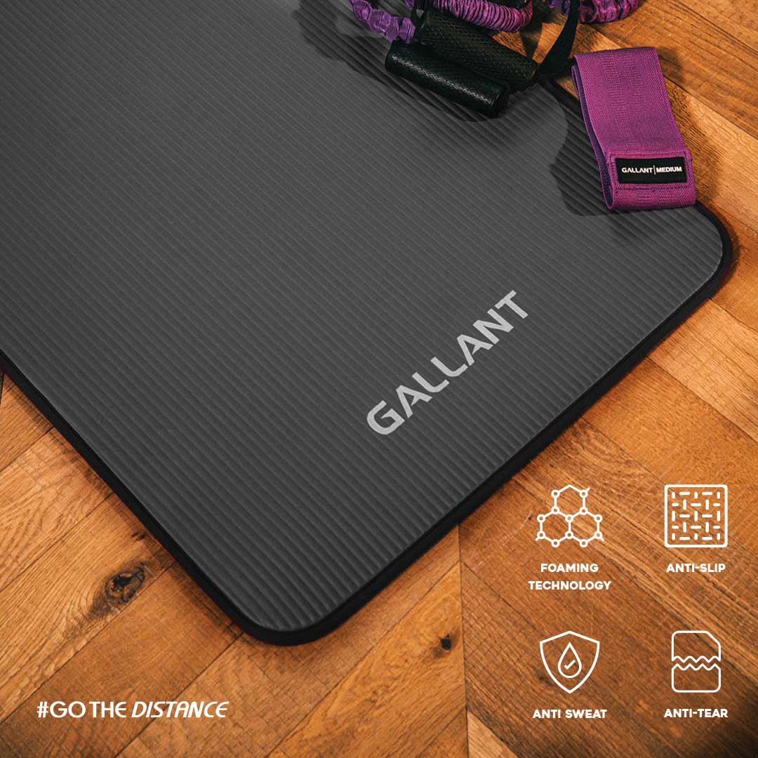 Gallant NBR Yoga Mat Non-Slip with Carry Handle Strap Go The Distance.