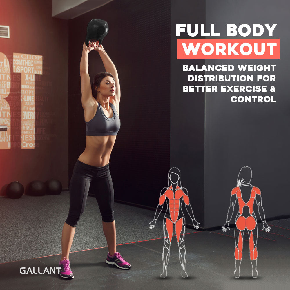 Gallant Cast Iron Kettlebells Full Body Work Out.