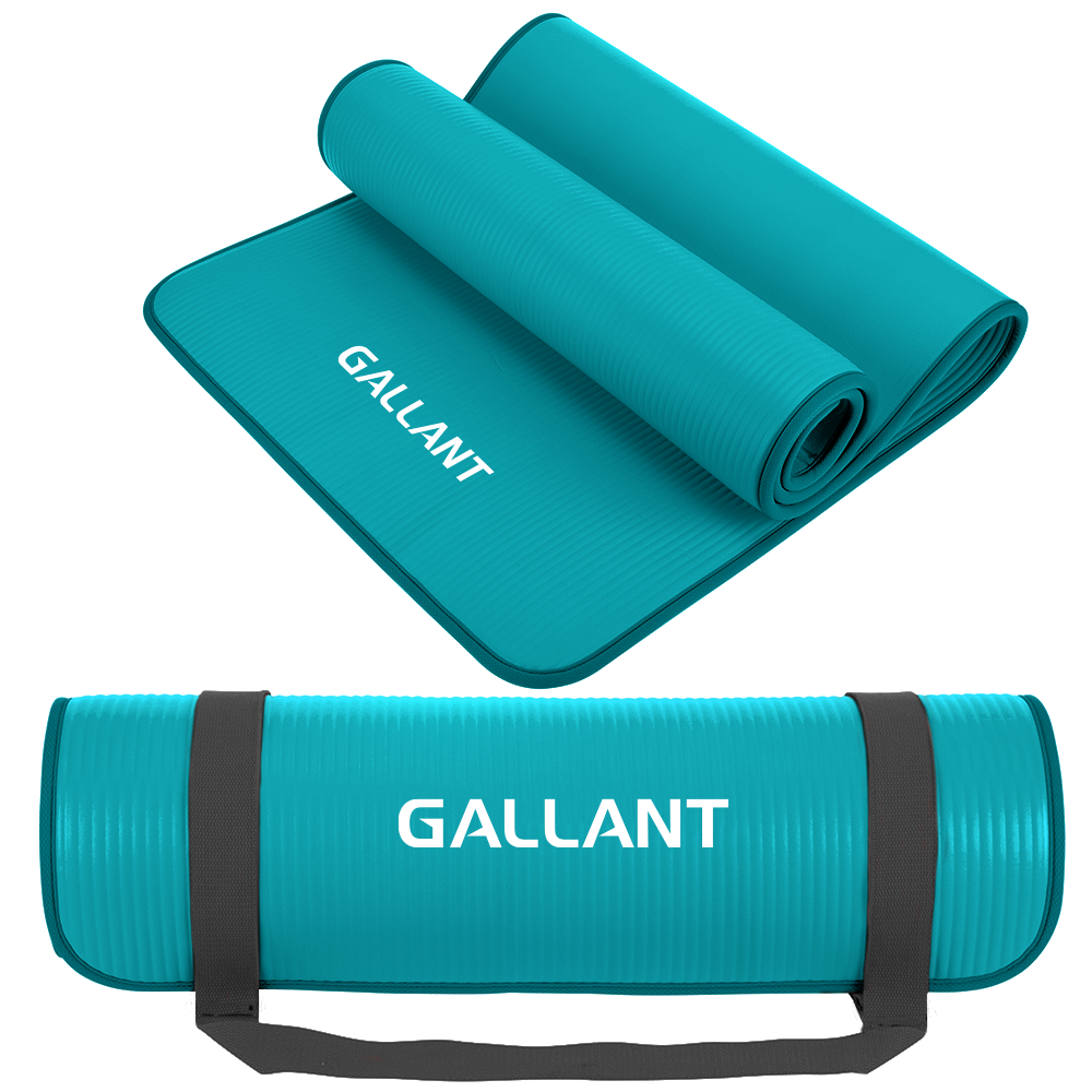 Gallant NBR Yoga Mat Non-Slip with Carry Handle Strap Main IMG Green.